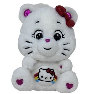 Sanrio X Carebear Collaboration plush Bear Hello Kitty